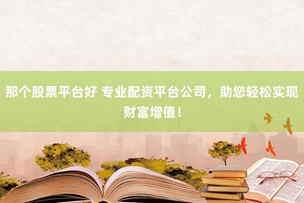 那个股票平台好 专业配资平台公司，助您轻松实现财富增值！