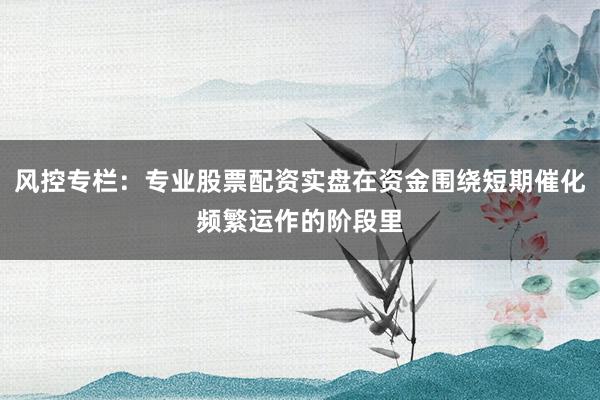 风控专栏：专业股票配资实盘在资金围绕短期催化频繁运作的阶段里